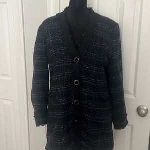 Multi color jacket - fun fringe - Ann Taylor